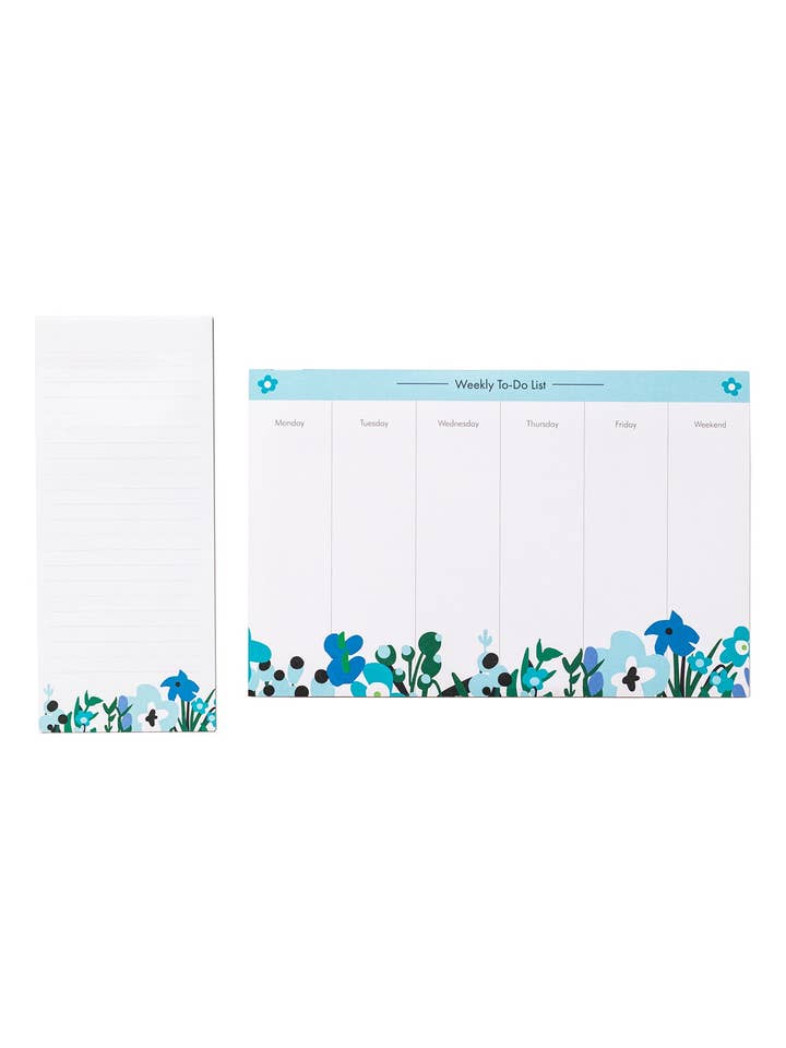 NOTEPAD SET Garden Oasis Blue for wholesale by Lesley Evers