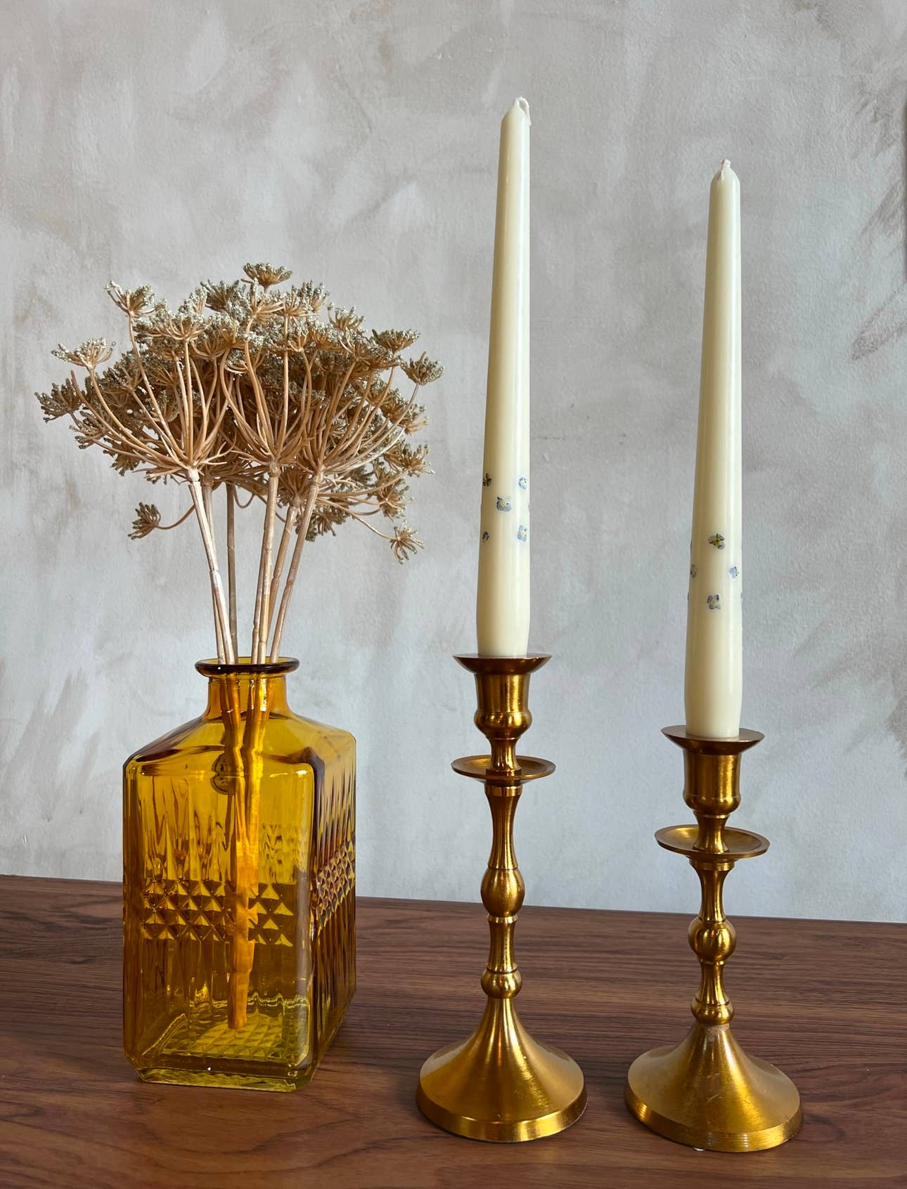 Pressed Petals by Molly - Wholesale Tapered Candle/Candlestick - Pressed Wildflower Taper Candles2