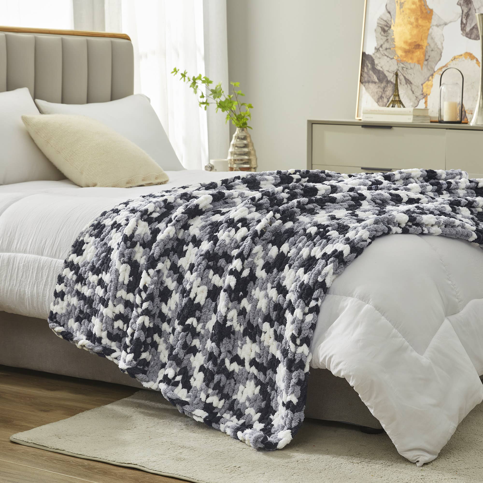 DreamValley - Wholesale Throw Blanket - AH Handmade Chunky Knit Cable Knitted Crochet Blanket13