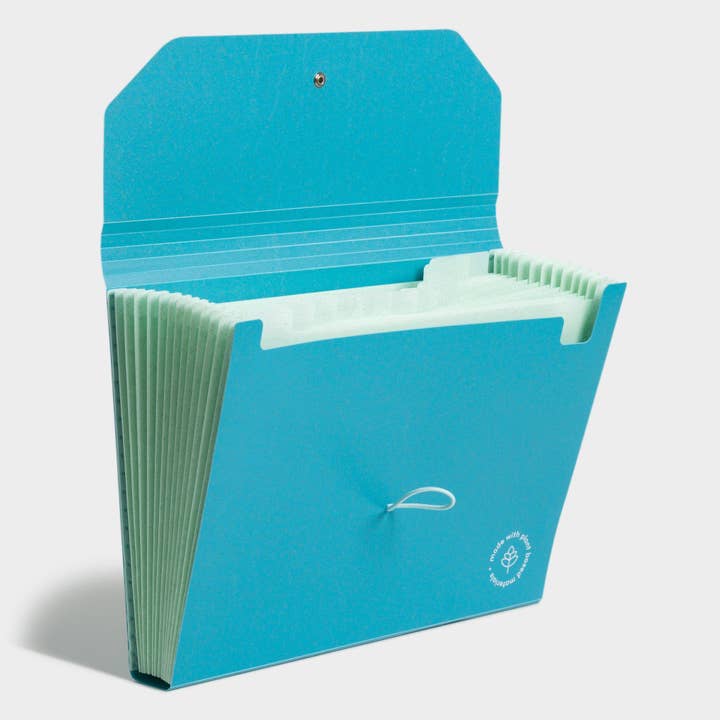 U Brands Speckled Bright 13 Pocket Poly Expandable File Blue for wholesale by U Brands