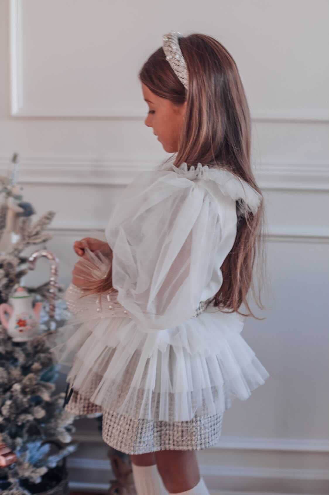 Petite Maison Kids - Venta al por mayor Vestido - Niños - Conjunto de blusa y falda Vera Tweed7