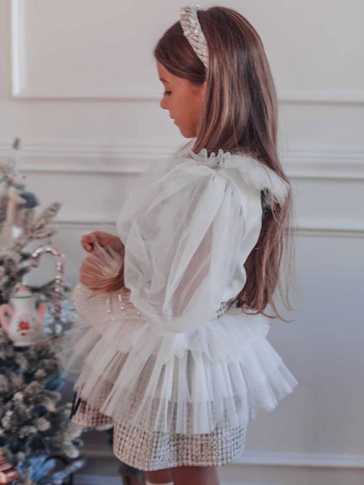 Petite Maison Kids - Venta al por mayor Vestido - Niños - Conjunto de blusa y falda Vera Tweed7