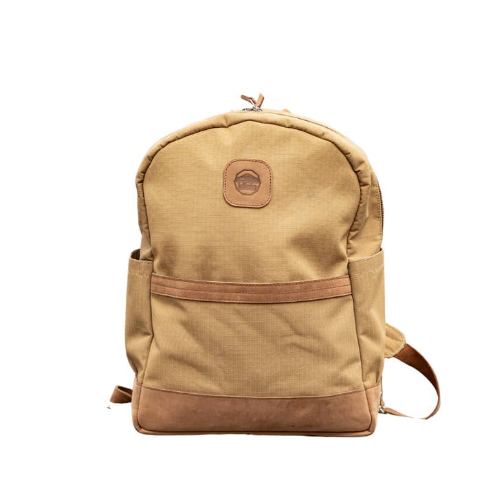 Kilele Gear | Rugged Leather Goods - Wholesale Backpack - Unisex - Cape Buffalo Backpack - Rip-stop canvas laptop bag