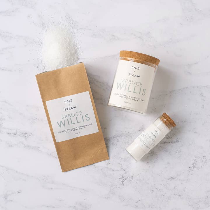 Salt + Steam - Wholesale Facial Steam - Spruce Willis - Juniper & Cypress Facial Steam 50g & 200g