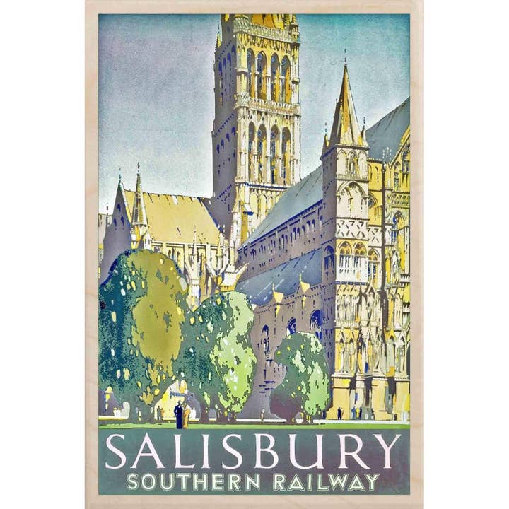 THE WOODEN POSTCARD COMPANY - Wholesale Postcard - WILTSHIRE SALISBURY sustainable wood postcard UK