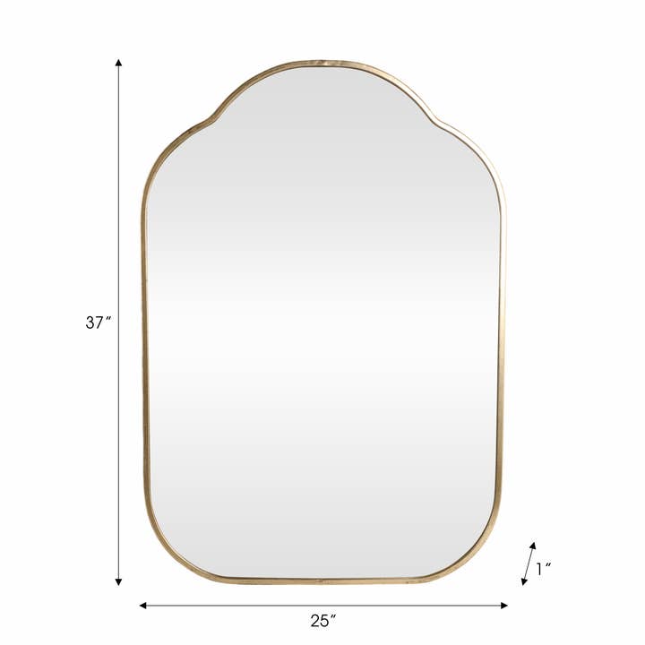 Sagebrook Home - Wholesale Wall Mirror - Wall Mirror - Gold Metal Framed Boho Arched Top, 37 in.2