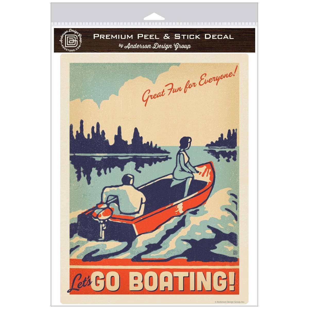 RetroPlanet - Wholesale Wall Decal/Stickers - Lets Go Boating Wall Decal1