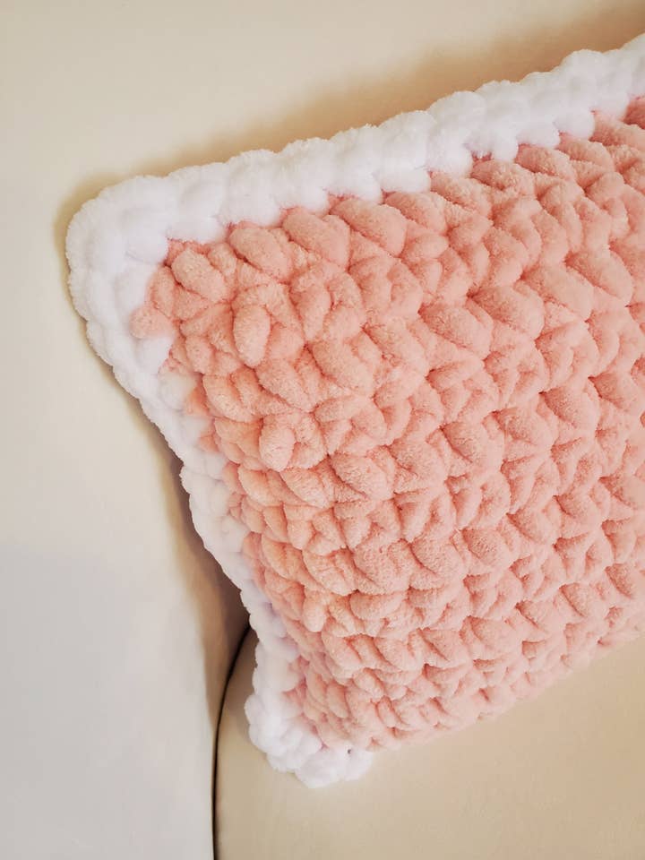 Chunky Knit Decorative Pillow, Hand Knitted, Super Soft, Bedding Decor, Accent Pillow Available in Different Colors. for wholesale by Blessed Hearts Co