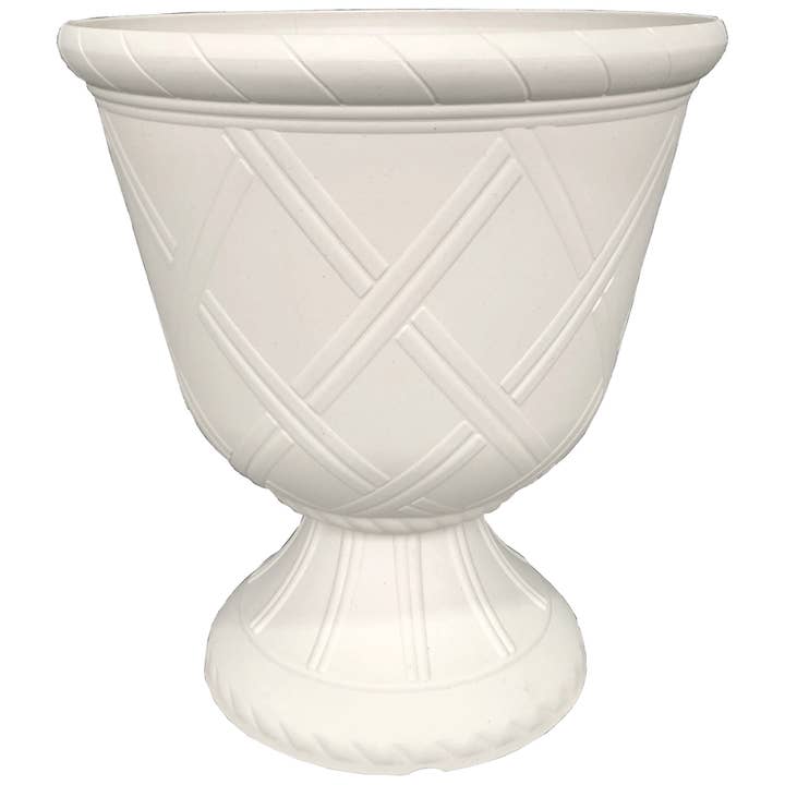 Lattice Plastic Urn - 10x11" for wholesale by Arcadia Garden Products