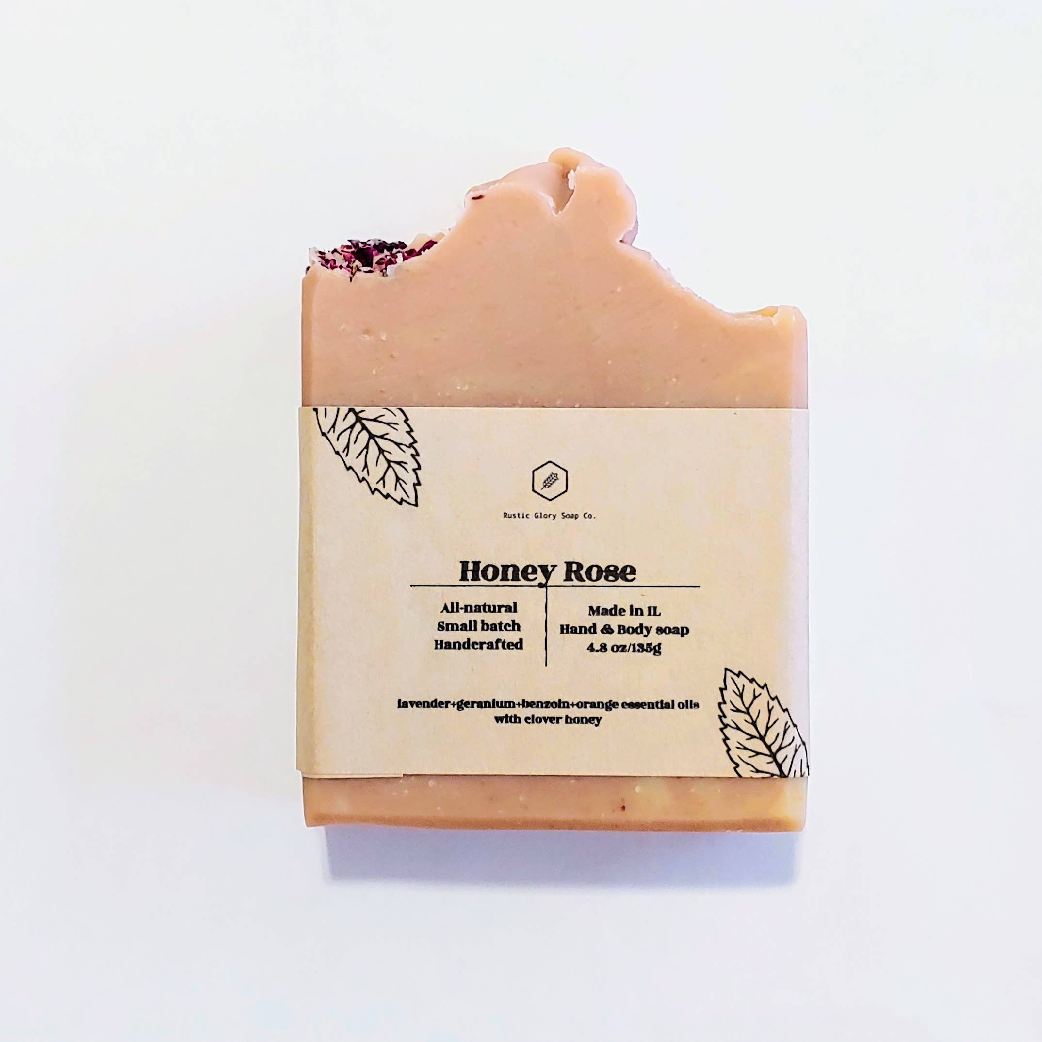 Rustic Glory Soap Company - Vendita all'ingrosso Saponette - Sapone Miele e Rosa2