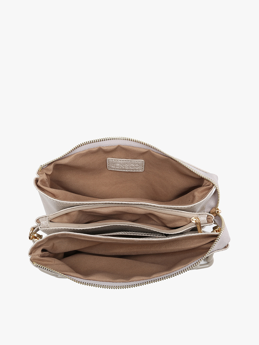 Jen & Co. - Wholesale Crossbody Bag - Women's - M2056LZ Izzy Lizard Crossbody w/ Chain6