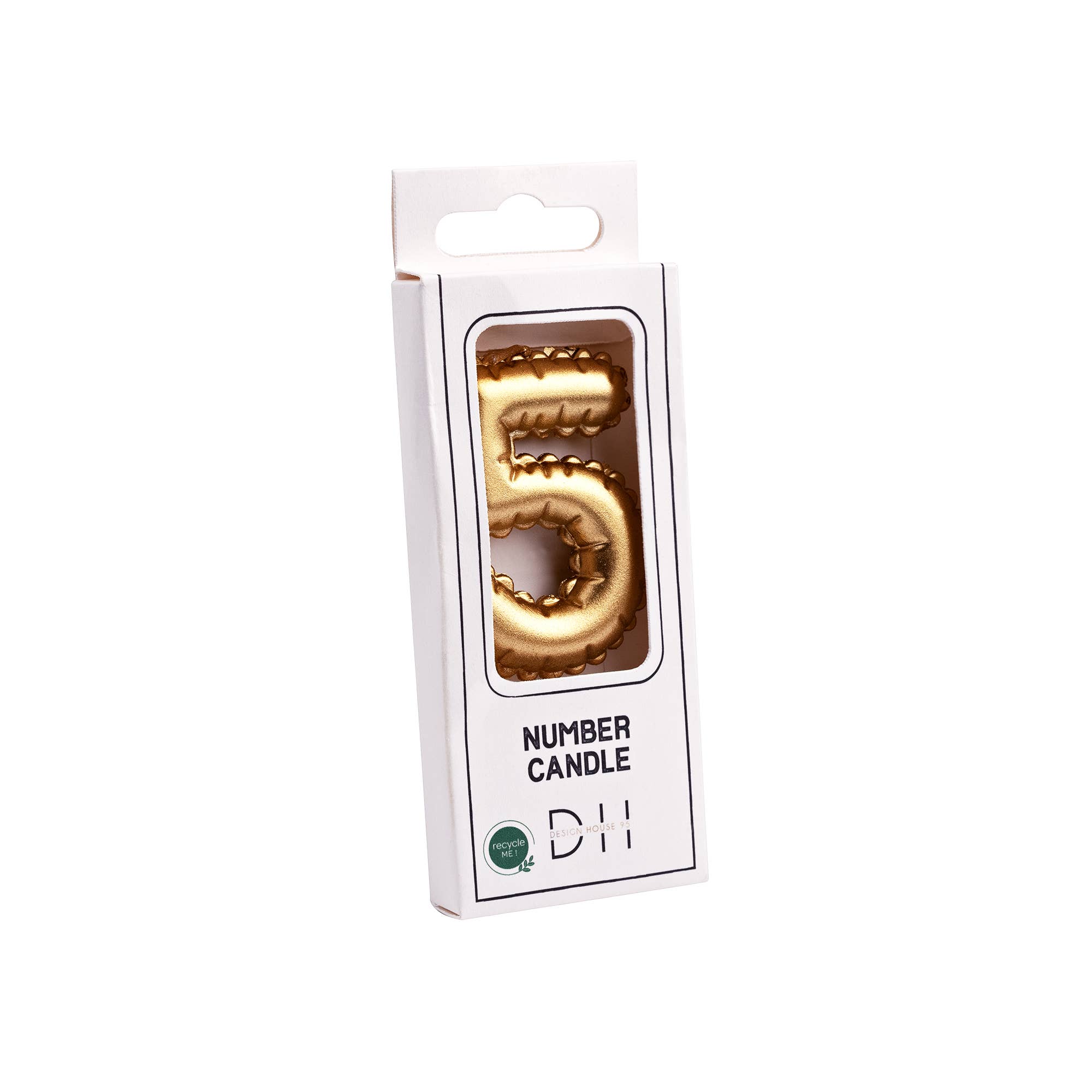 Designhouse95 - Wholesale Cake Candle - Number candle 1st, 5, Foil balloon, Gold1