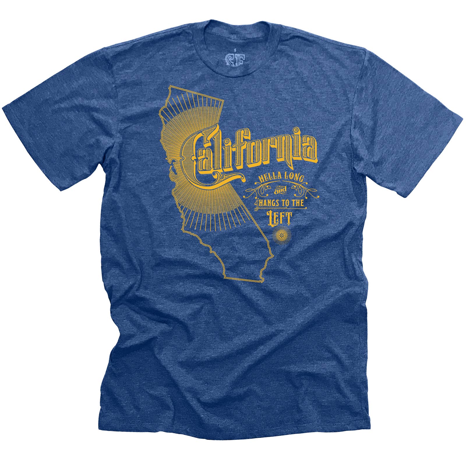 SF Mercantile - Wholesale Screen Printed T-Shirt - Unisex - California Hella Long and Hangs to the Left, Unisex Tee8