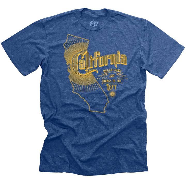 SF Mercantile - Wholesale Screen Printed T-Shirt - Unisex - California Hella Long and Hangs to the Left, Unisex Tee8