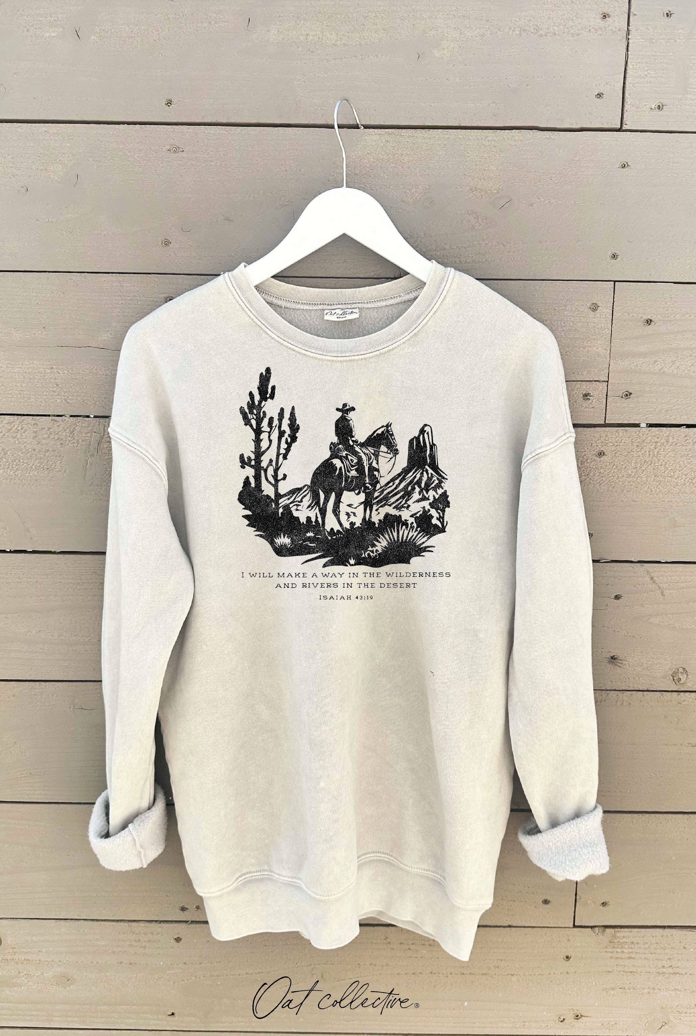 OAT COLLECTIVE - Wholesale Graphic Sweatshirt - Women's - I WILL MAKE A WAY   Mineral Graphic Sweatshirt5
