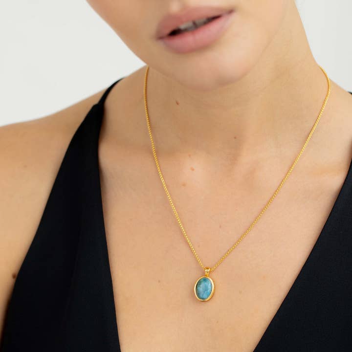 Det stora turkosa hängsmyckeshalsbandet - Vattentätt för wholesale av ARCTIC FOX & CO.