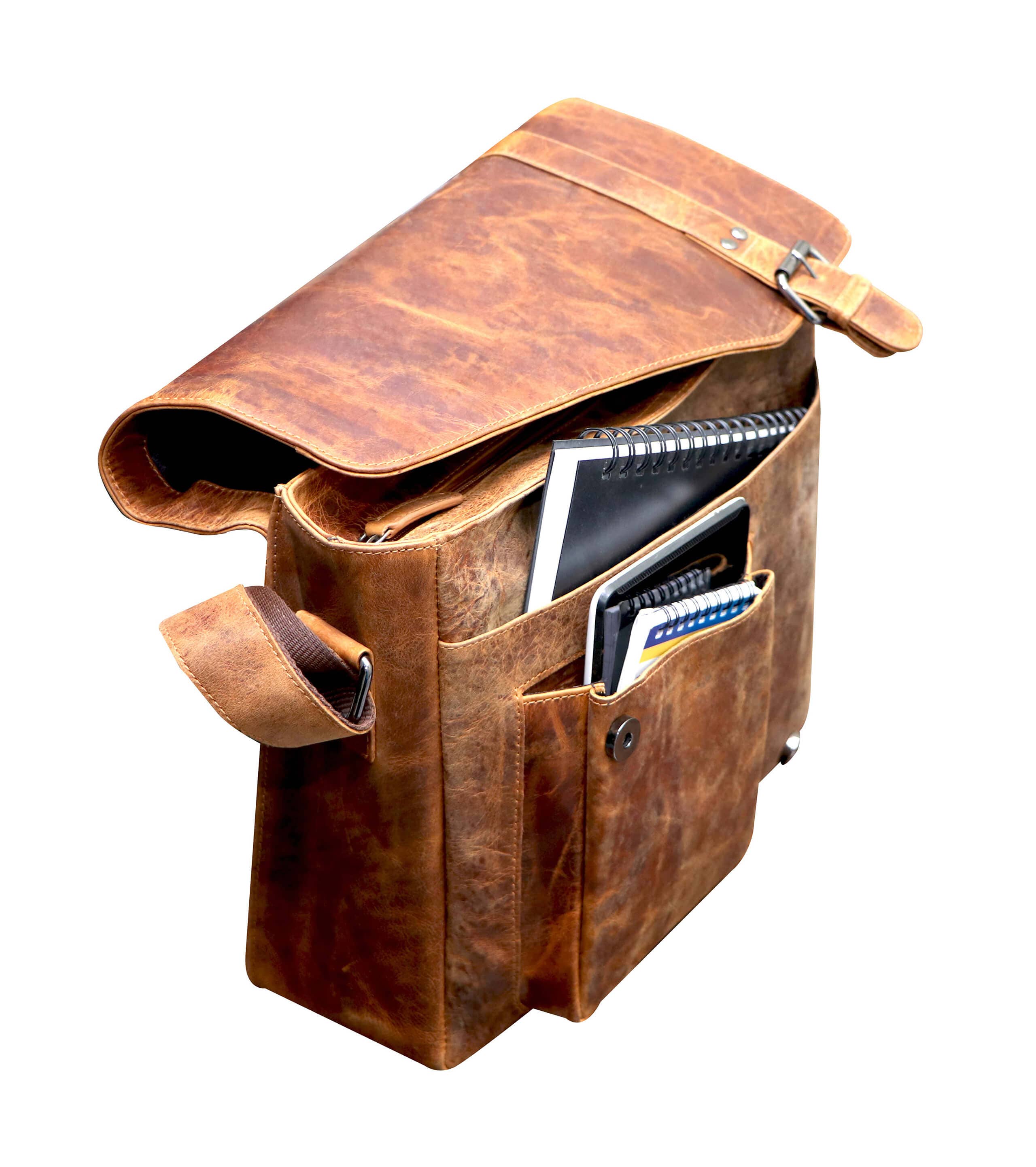 Greenwood – wholesale Kurirväska – Unisex – Greenwood Dexter läderväska för män och kvinnor, passar 14-tums laptop2