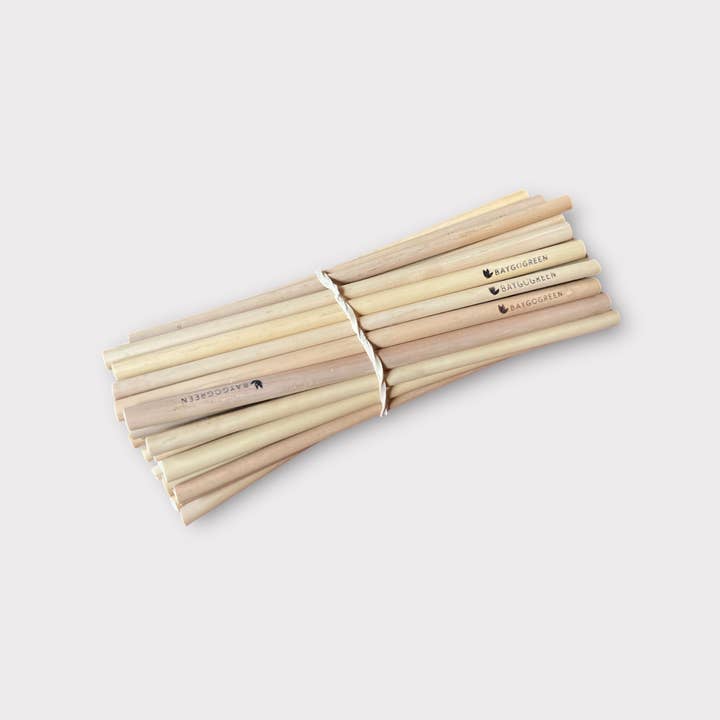 BayGoGreen - Wholesale Drinking Straw - Bulk of Bamboo Straws (50 pcs/case)