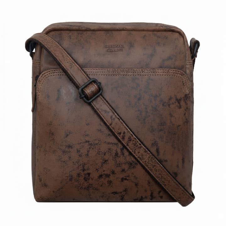 Zerimar Bolso Bandolera 100% Piel Medidas:30x25x9 cm for wholesale by Zerimar 1942