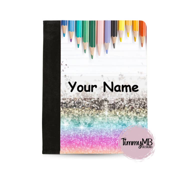 Pencil Glitter - Custom Notepad Portfolio for wholesale by TimmyMB Designs