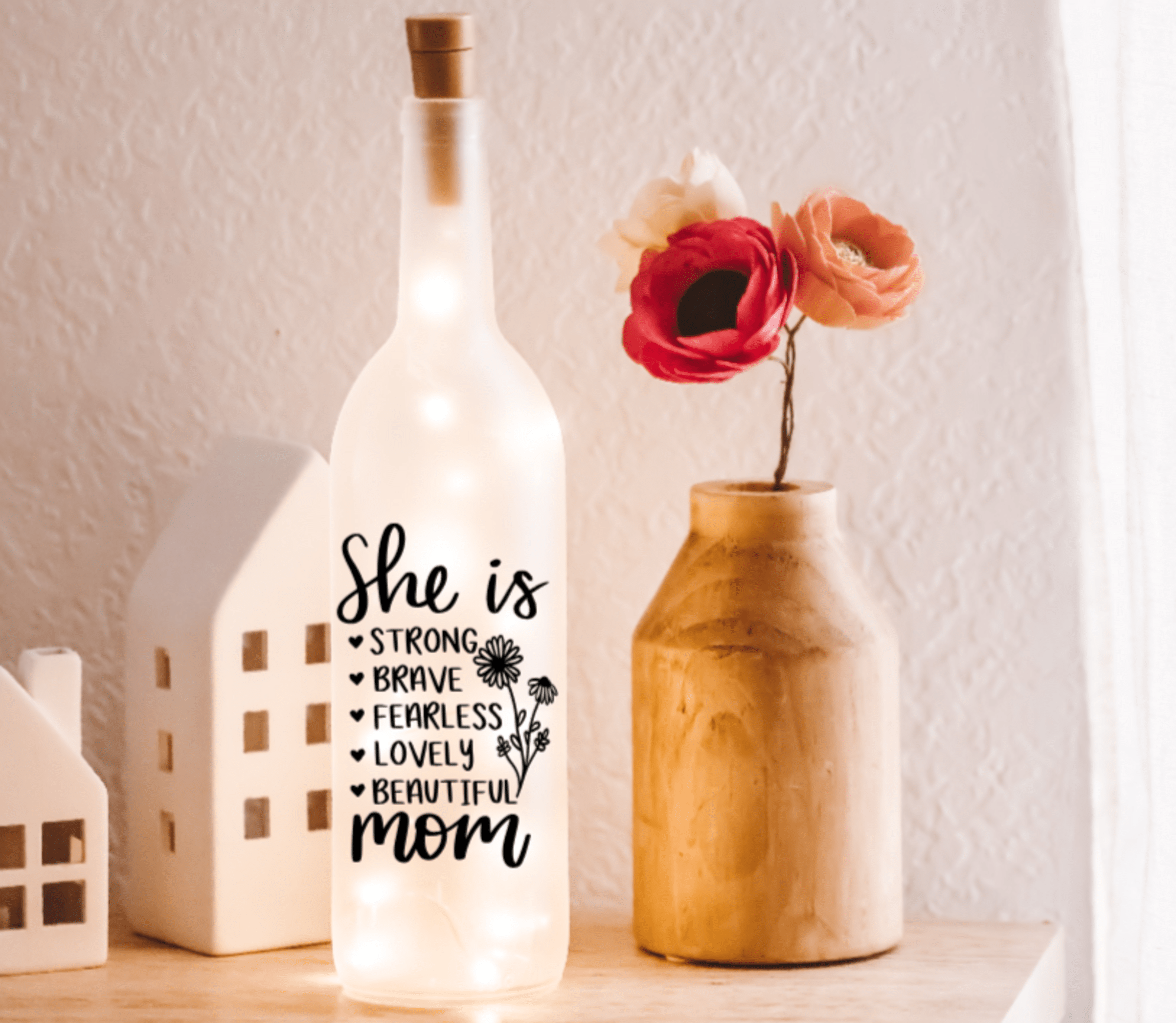 Firefly Home Designs - Wholesale Accent/desk lamp - Mothers Day Gifts, Wine Bottle Light, Mom Gifts, Table Lamp4