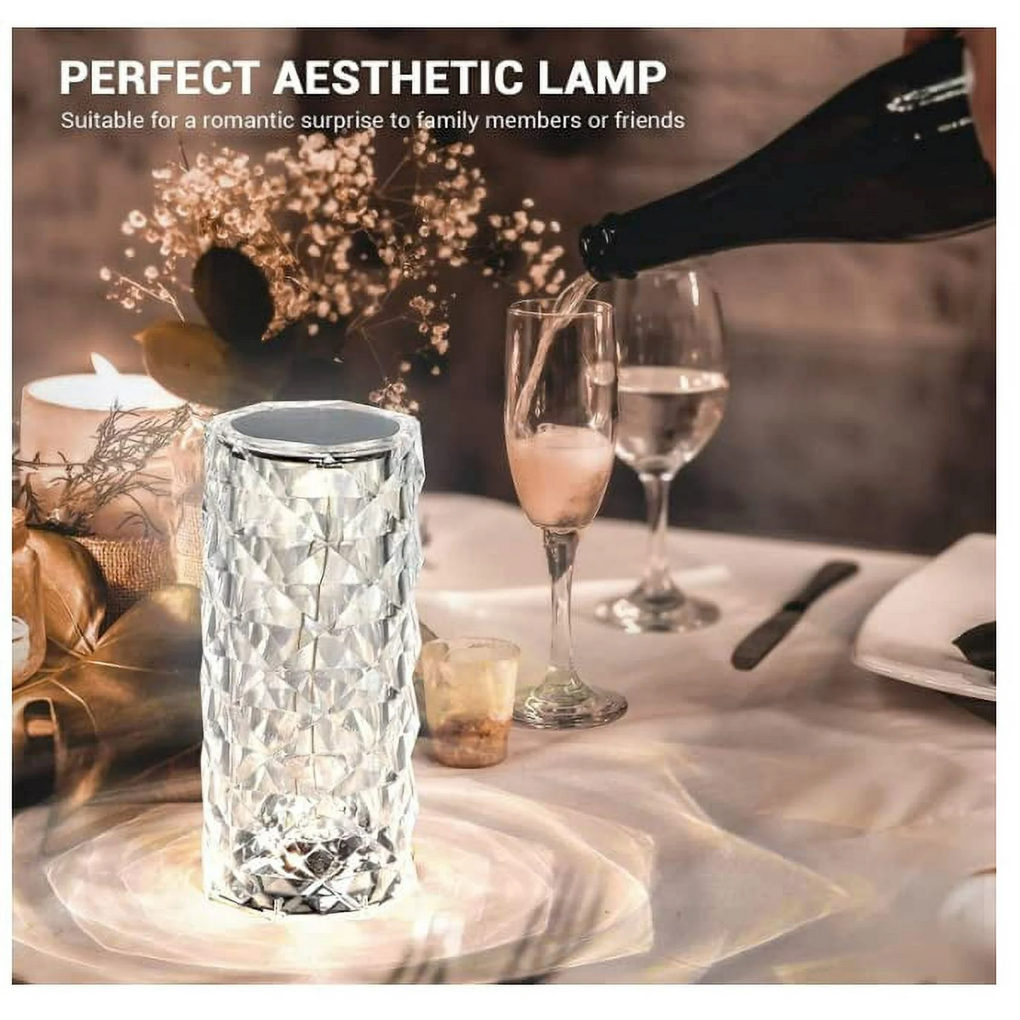 LAX Gadgets - Wholesale Night Light - Elegant LED Crystal & RGB Lamps For Home Decor- Retail Pack30