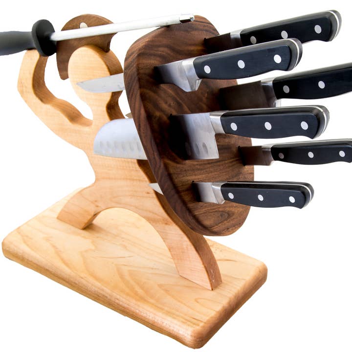 Missing Digit Woodshop - Wholesale Knife Set - Spartan Knife Block