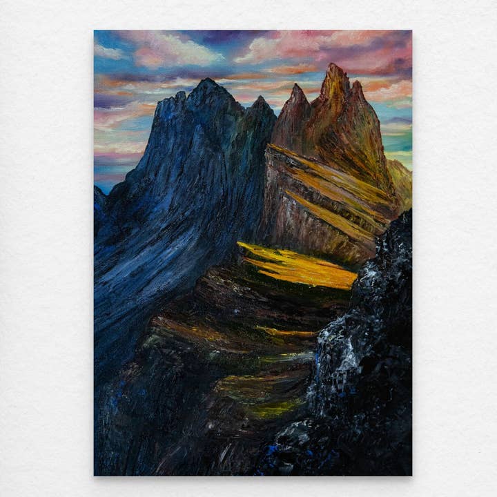 Sunset in the Dolomites for wholesale by Tricia Makes Art