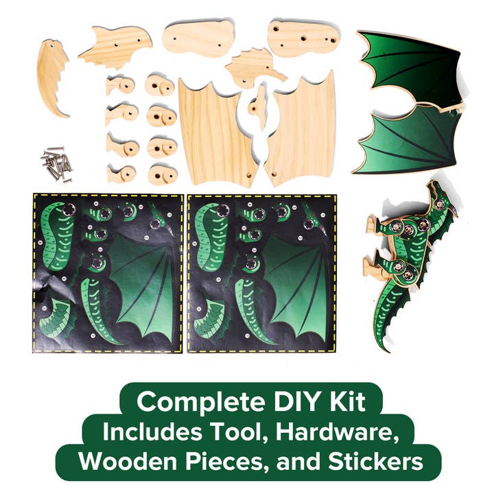 AYK Brand – Engroshandel DIY-hobbysæt – Børn – DIY træsæt med klistermærker - Monster Series (Monster Type 2)2