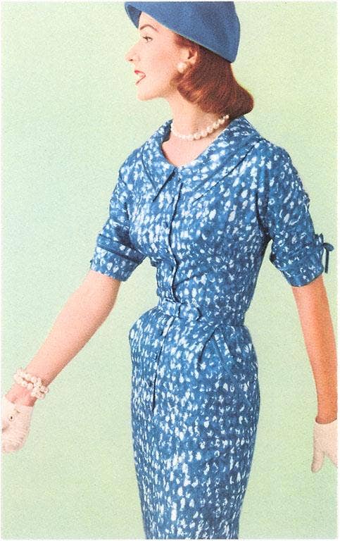 Found Image Press - Wholesale Postcard - Postcard FN-63 Blue Fifties Dress0