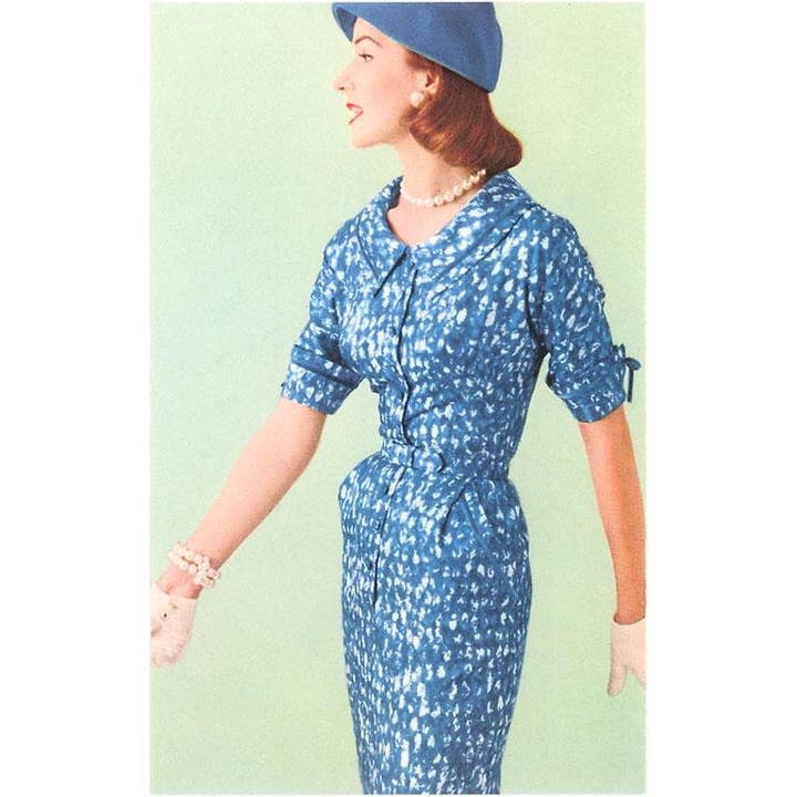 Found Image Press - Wholesale Postcard - Postcard FN-63 Blue Fifties Dress