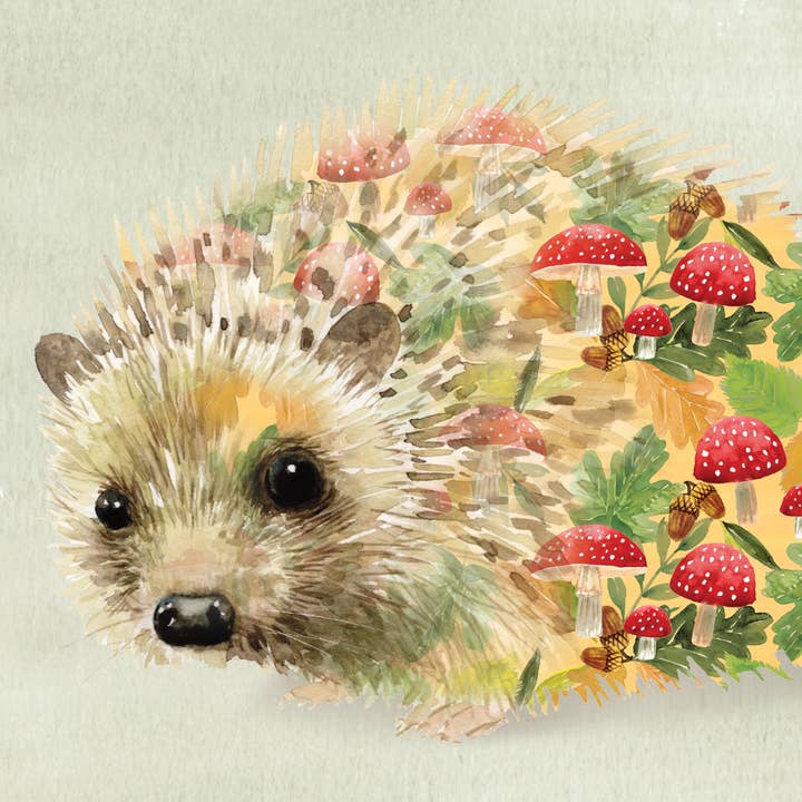 Hedgehog Contemporary Greeting Card for wholesale by Twizler Ltd