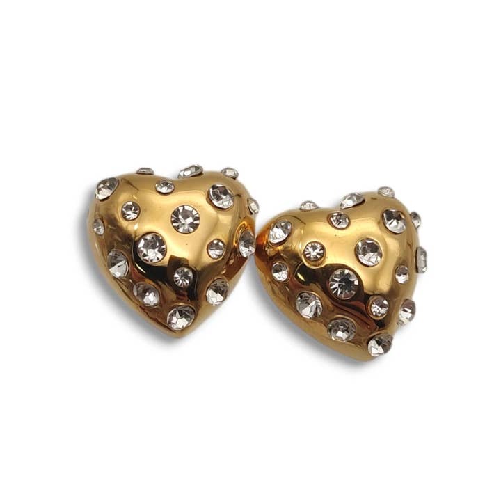 Heart Spark Gold | Earrings for wholesale by Funk Da Queen