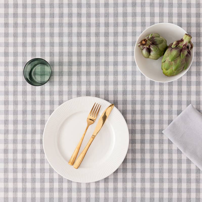 GAMUSI – wholesale Duk – Fläckbeständigt vaxdukstyg med vichy-rutigt bomullsmönster22