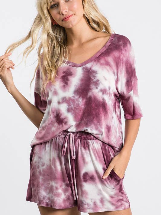 Plus Tie-Dye Loungeshorts, WP9466PL för wholesale av GeeGee x Lovelo