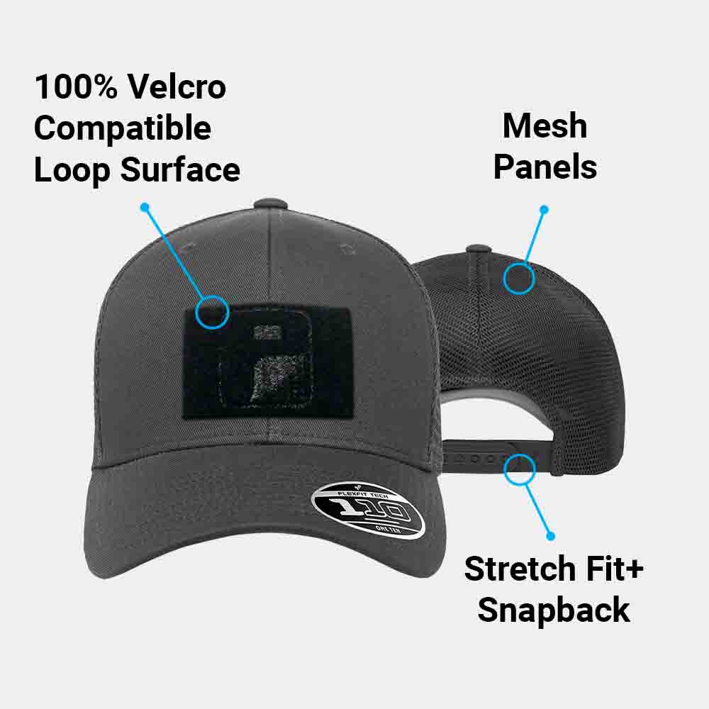 Pull Patch - Wholesale Trucker Hat - Unisex - Trucker Curved Bill Flexfit + Snapback Hat by Pull Patch (Charcoal)1