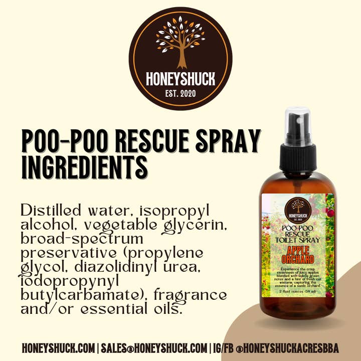 Honeyshuck Acres, LLC - Wholesale Toilet Spray - Poo-Poo Rescue Toilet Spray | 2 fl oz6