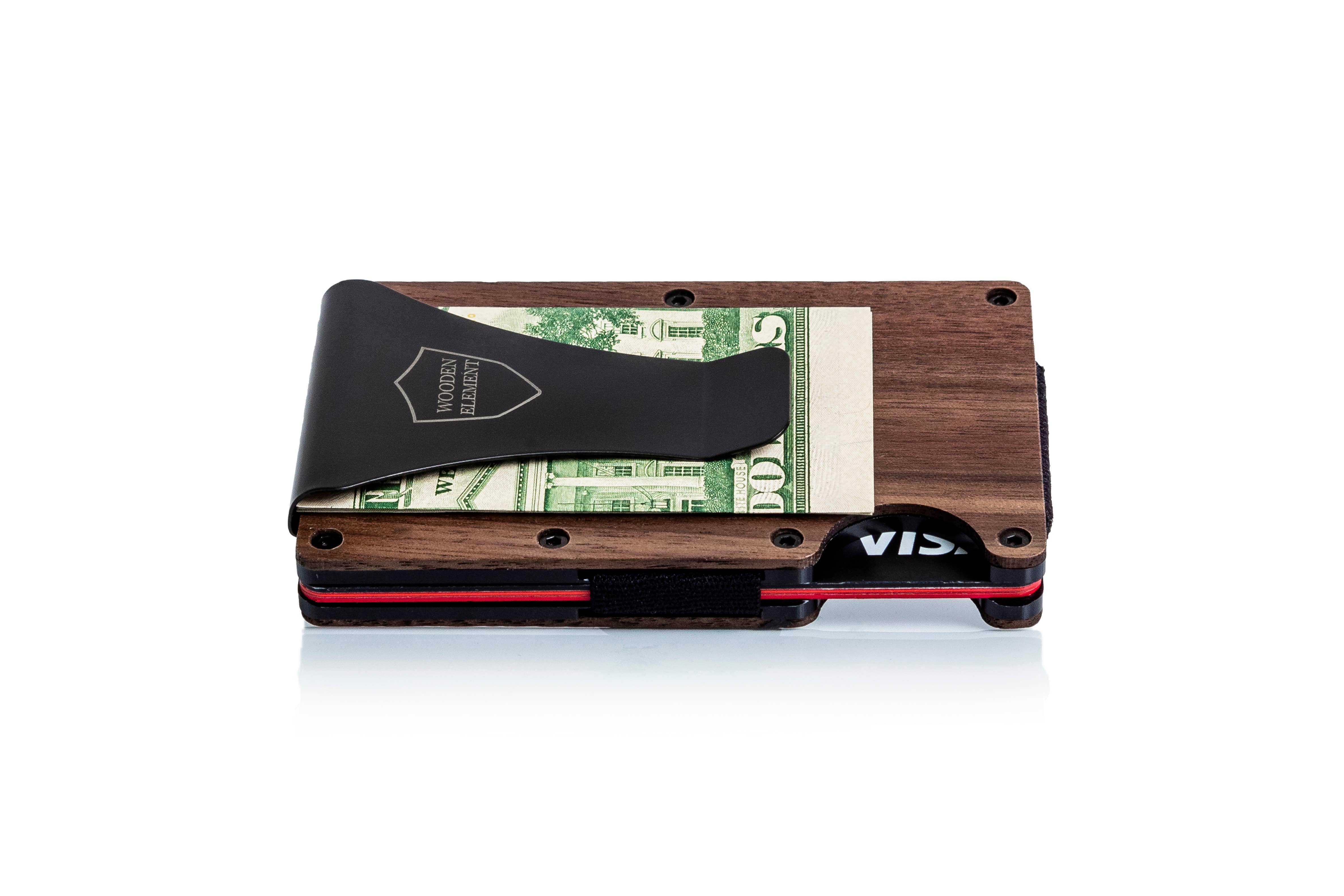 Wooden Element - Vente Pince à billets – unisexe - Portefeuilles intelligents effet bois (lot assorti de 8)11