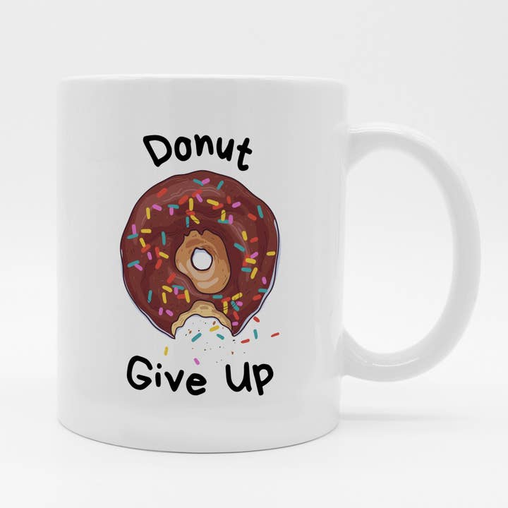 Sticker Bull - Venta al por mayor Taza - Taza de café Donut Give Up de 11 onzas