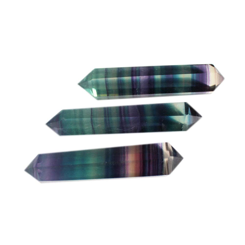 Moon Rituals - Wholesale Spiritual Stone/Crystal - Enchanting Rainbow Fluorite Double Terminated Point Tower Generator - Healing Crystal, Meditation,Christmas Crystal Gift1