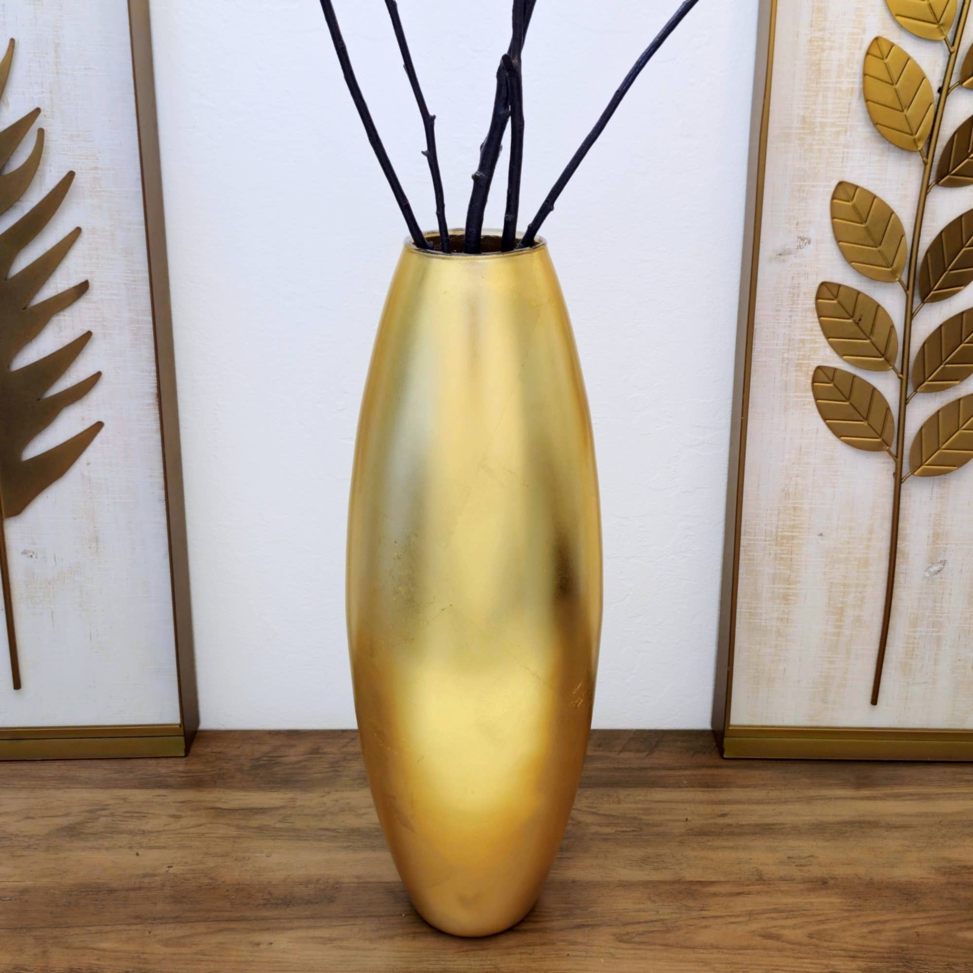 RED POMEGRANATE COLLECTION - Wholesale Vase - AMARYLLIS Solid Gold Gilded Flower Vase15