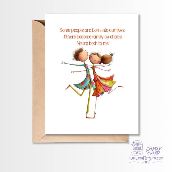 Crafter Guru Shop - Wholesale Friendship Card - You’re My Chosen Family - Greeting Card VGC-017