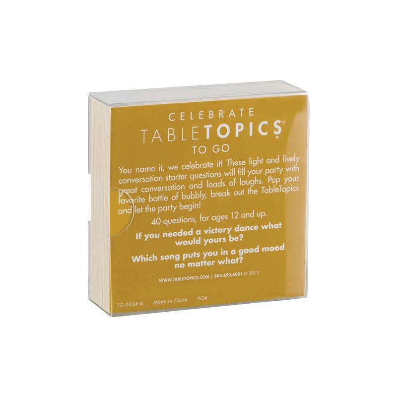 TableTopics - Wholesale Card Game - TABLETOPICS CELEBRATE! - Conversation Starters for Parties1