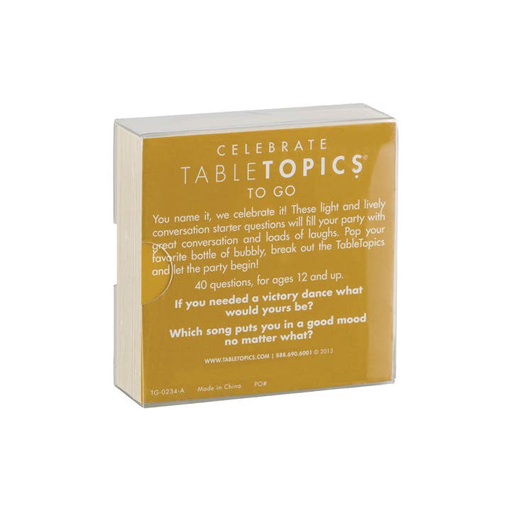 TableTopics - Wholesale Card Game - TABLETOPICS CELEBRATE! - Conversation Starters for Parties1