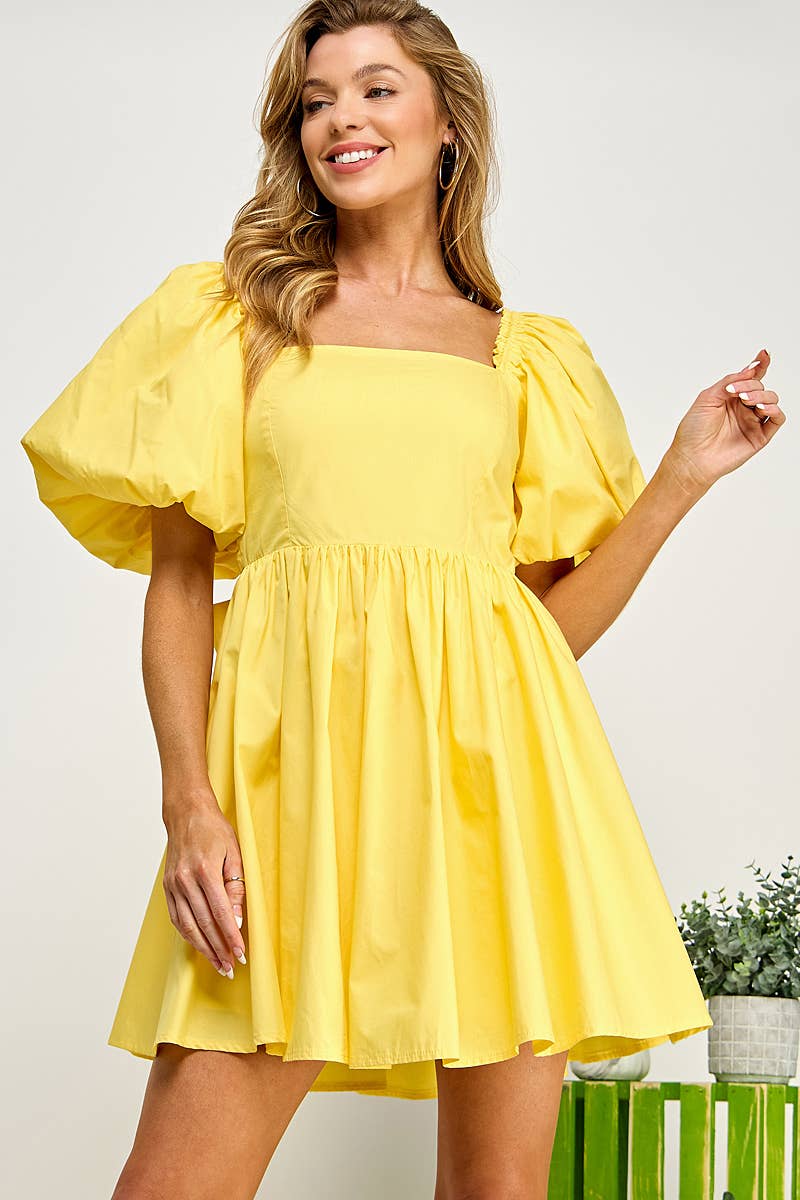 Sweet Lemon - Wholesale Dress - Women's - Cloudpuff Bow-Back Mini Dress2