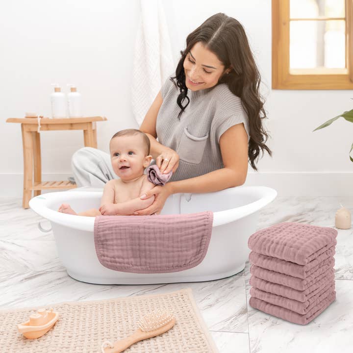 Comfy Cubs - Wholesale Wash cloth – Child & baby - Muslin Baby Washcloths, Soft 10"x10" Cotton by Comfy Cubs87