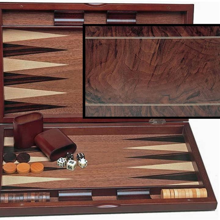 Wood Expressions - Wholesale Board Game - Wood Inlay Backgammon Set in Beachwood