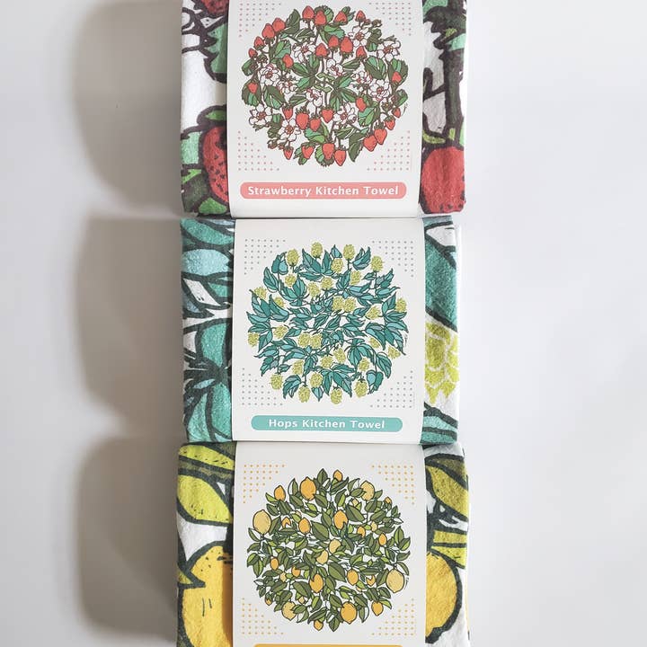 Little Green - Wholesale Dishcloth - Hops 100% Cotton Flour Sack Kitchen Towel, 24" x 24"5