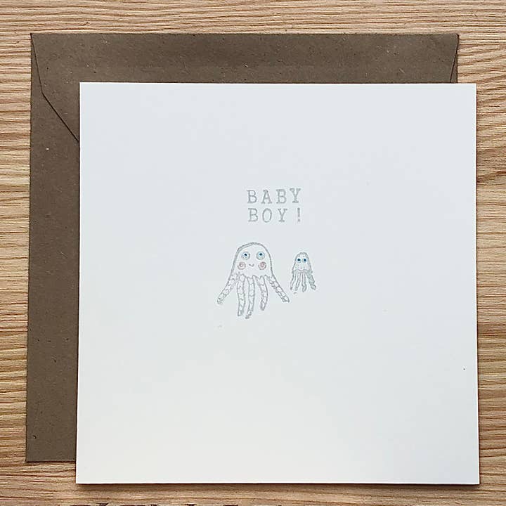 Card Baby Boy Octopus for wholesale by Teddy's
