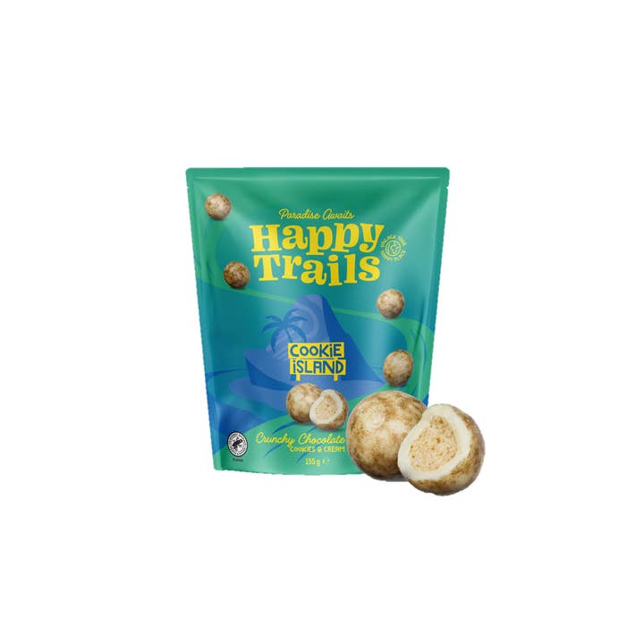 Happy Trails - Kekse & Cream knusprige Schokoladenkugeln für den Großhandel von Rollin' Rainbows